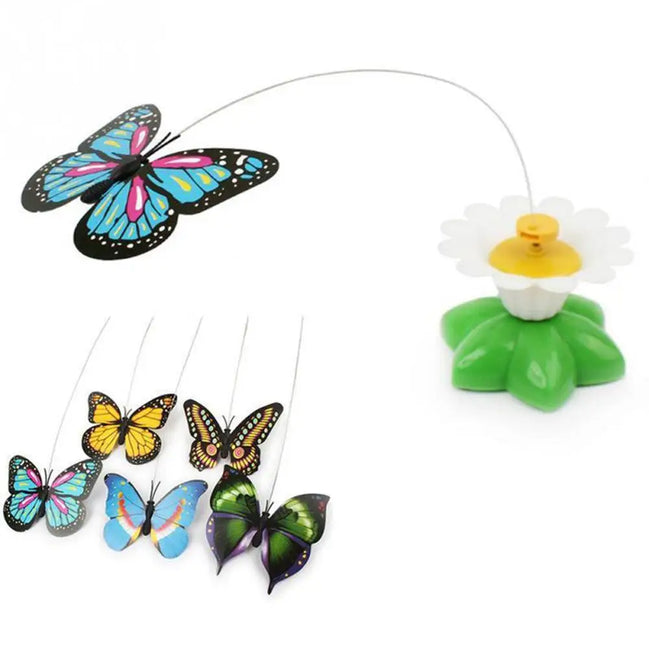 Interactive Cat Toy Automatic Rotating Flying Butterfly